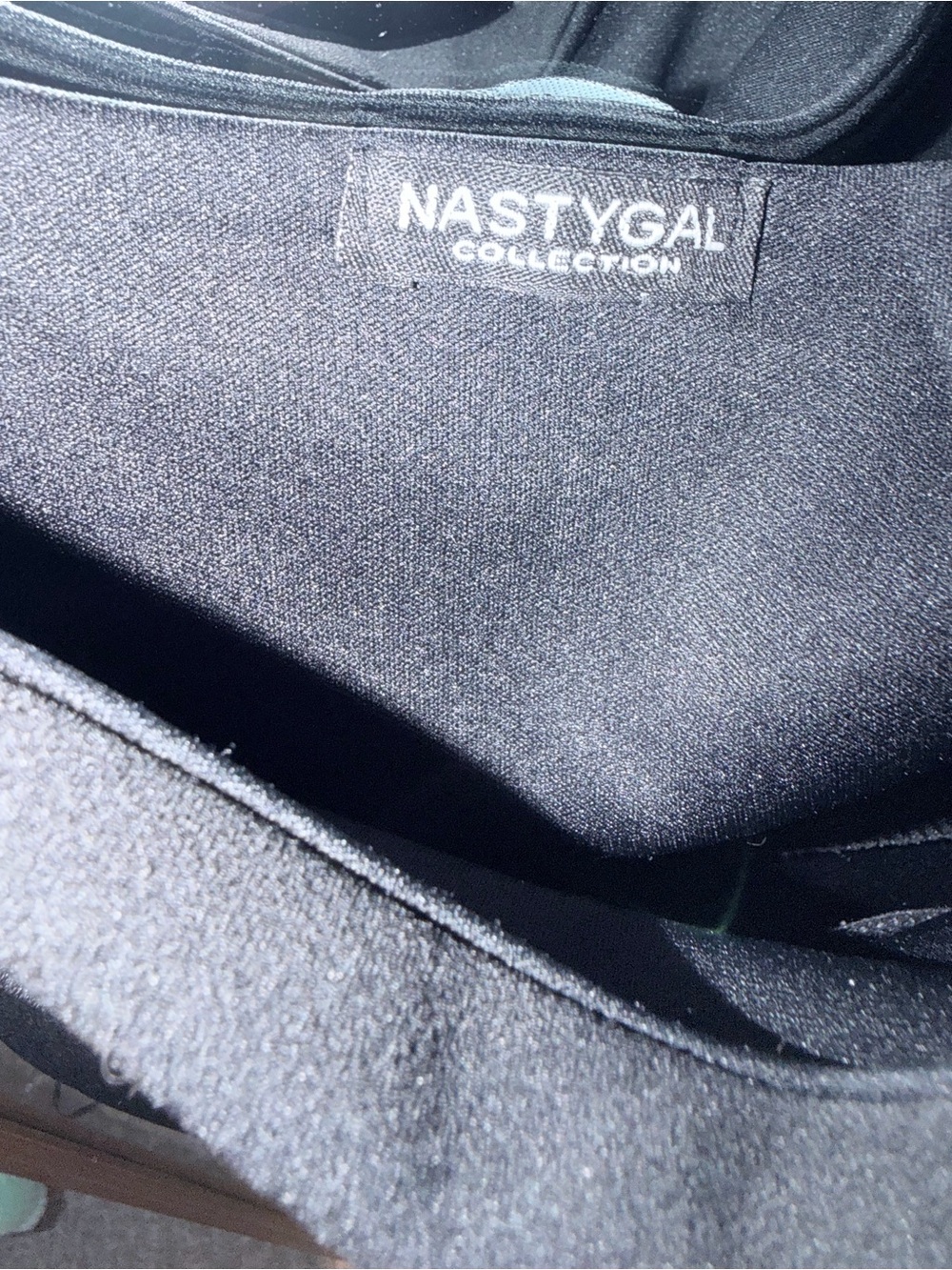 Nasty Gal squaring to go Black Midi Sheath Dress with Front Slit - Picture 2 of 5